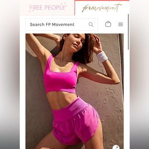 Free people bright pink shorts